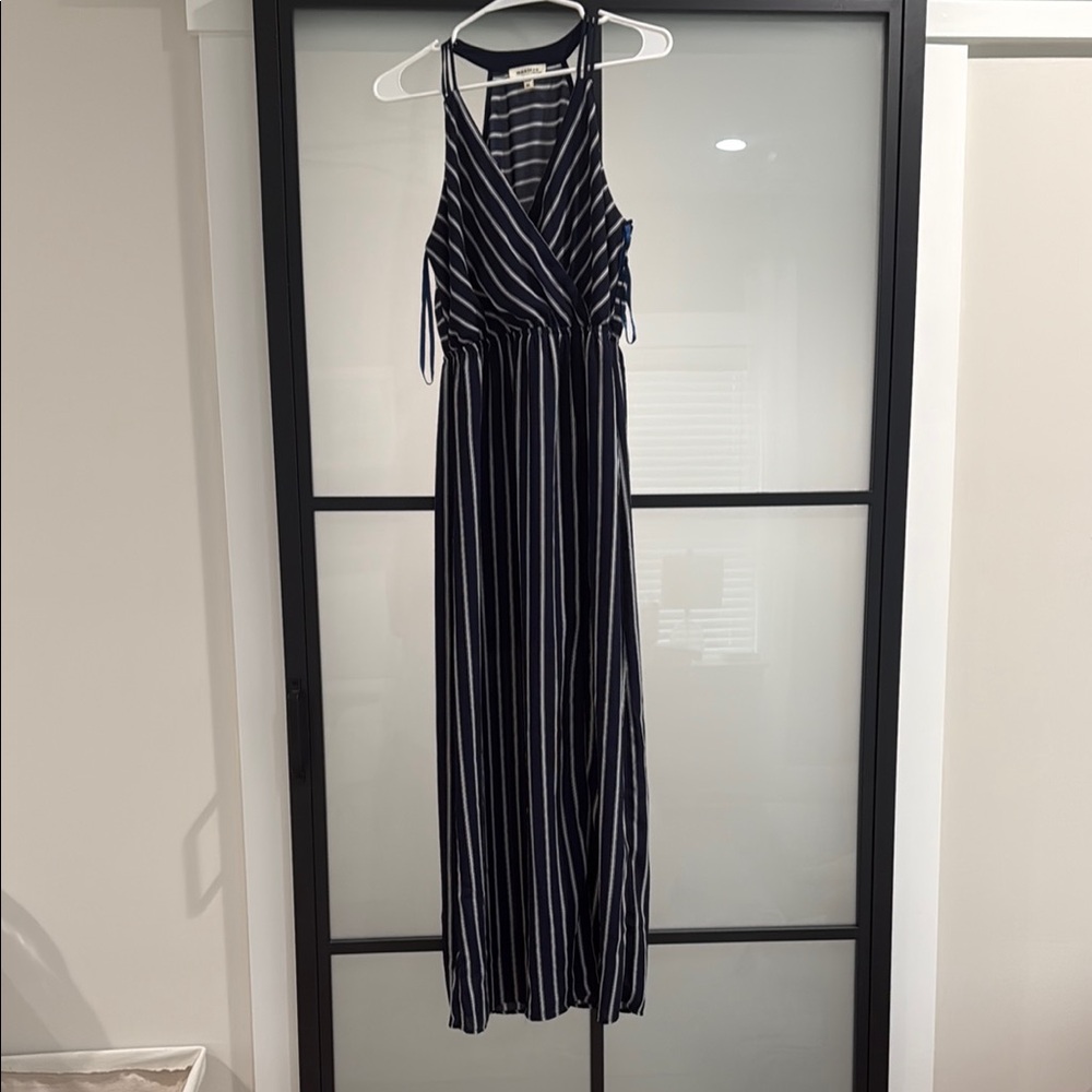 Striped Sleeveless Maxi Dress